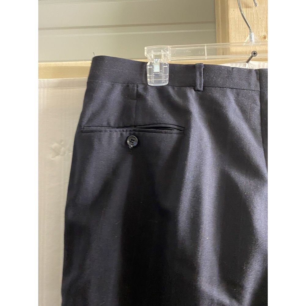 Vintage Cricketeer 2 Piece Suit Black Striped 46R Pants 37x29 Wool USA - Picture 16 of 16